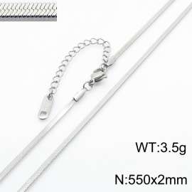 Stainless steel blade chain necklace