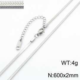 Stainless steel blade chain necklace