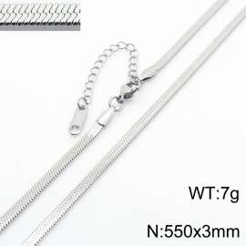 Stainless steel blade chain necklace