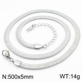 Stainless steel blade chain necklace