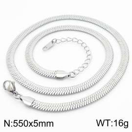 Stainless steel blade chain necklace