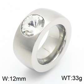 Stainless Steel Stone&Crystal Ring