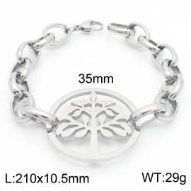 Stainless Steel Tree of Life Bracelet