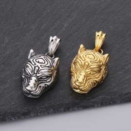 Punk Stainless Steel Tiger Head Pendant Accessory