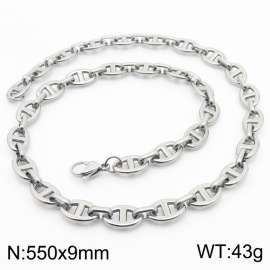 550mm Simple Japanese shaped stainless steel lobster buckle men's and women's necklace