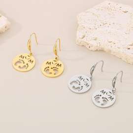 MOM English Letter Mother's Day Earrings