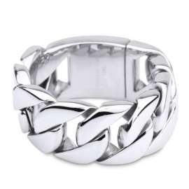 Domineering and personalized smooth cast men's titanium steel thick bracelet