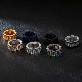 Men's minimalist style bracelet design with hip-hop steel ring
