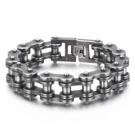 Exaggerated Rock Thick Hip Hop Bicycle Chain Men's Motorcycle Oxidation Color Bracelet