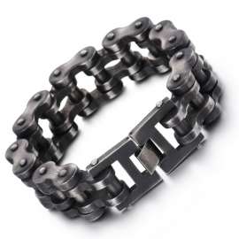 Powerful oxidation color bicycle model stainless steel trendy men's bicycle bracelet