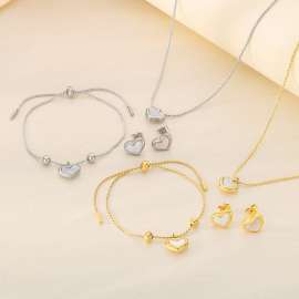 Shell Love Pulling Adjustable Three Piece Jewelry Set