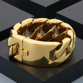 Men's Heavy Chunky Link Chain shiny polishing Bracelet