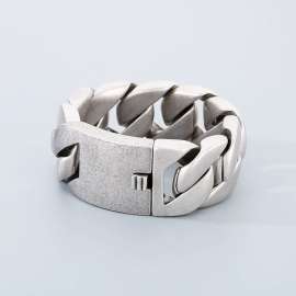230x31mm Retro Domineering Ancient Silver Cuban Chain Stainless Steel Jewelry Male Bracelets