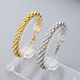 Exaggerated new metal versatile thick chain fashionable stainless steel bracelet
