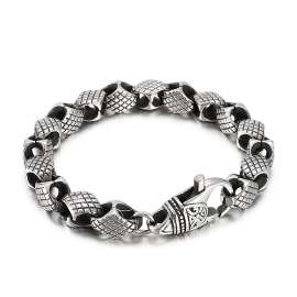 Retro Geometric Men's Punk Lobster Buckle Bracelet